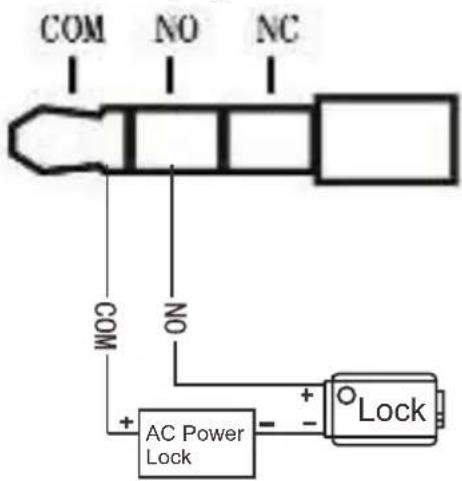 ALECTO ADI250 - Door lock connection with indoor unit: - 1