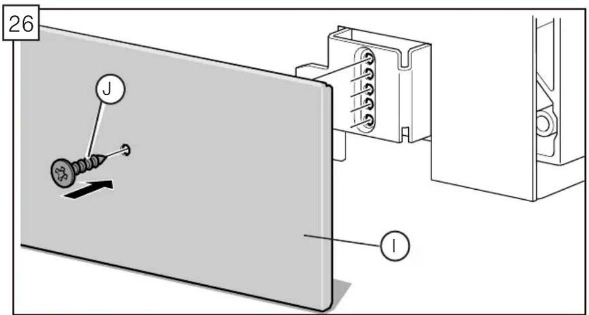 BOSCH SHP878ZP5N - If the dishwasher came with a non-slotted toe panel (I) and toe panel brackets (K) follow these instructions;otherwise skip to 27 now. - 2
