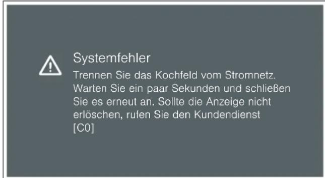 GAGGENAU CX480100 - Fehlermeldungen - 1