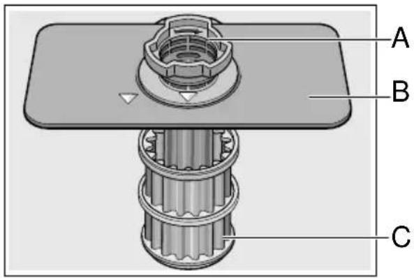BOSCH SHXM4AY56N - Le système de filtration 27 est constitué de trois éléments. - 1