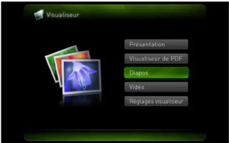 CASIO XJF100W - Pour lancer la projection de fichiers présents dans la mémoire interne du projecteur - 1