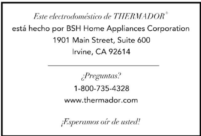 THERMADOR PRG486WDG - PRECAUCION - 1