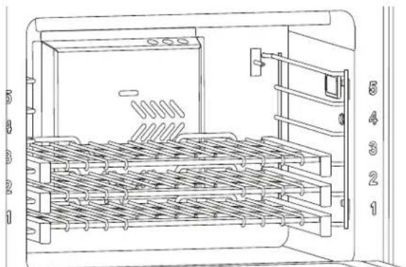 THERMADOR PRG486WDH - Position des grilles pour la cuisson - 1