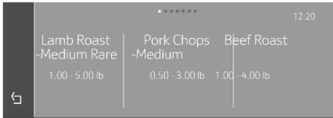 THERMADOR MC30WP - Selecting and setting food - 2