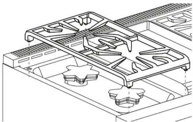 THERMADOR PCG364WL - Burner Grate Placement - 1