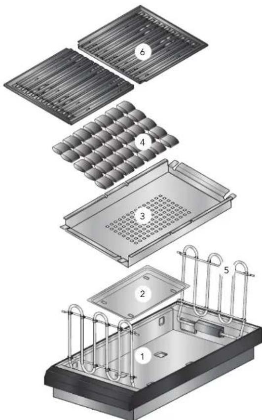 THERMADOR PCG364WL - Ensamblaje de la parrilla - 1