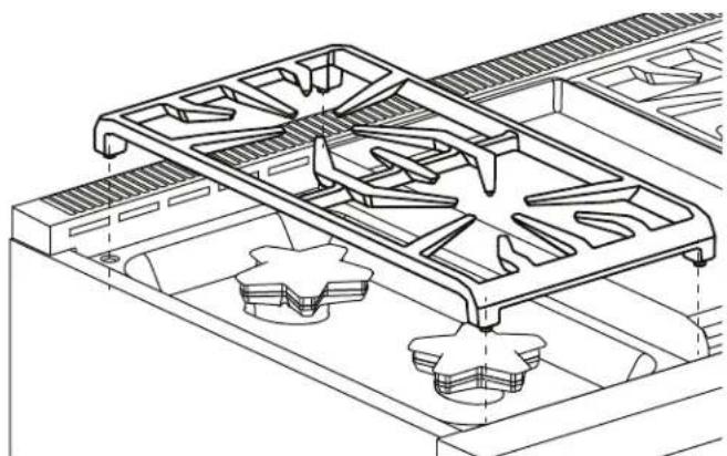 THERMADOR PCG305W - Burner Grate Placement - 1