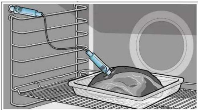 THERMADOR MED301RWS - Insertion de la sonde thermométrique dans les aliments - 1