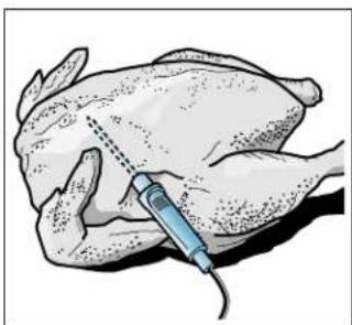 THERMADOR MED301RWS - Inserting the Meat Probe into the Food - 2