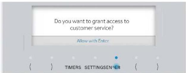 THERMADOR PRG364WLH - To grant customer service access to the appliance - 1
