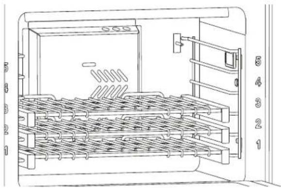 THERMADOR PRG364WLH - Position des grilles pour la cuisson - 1
