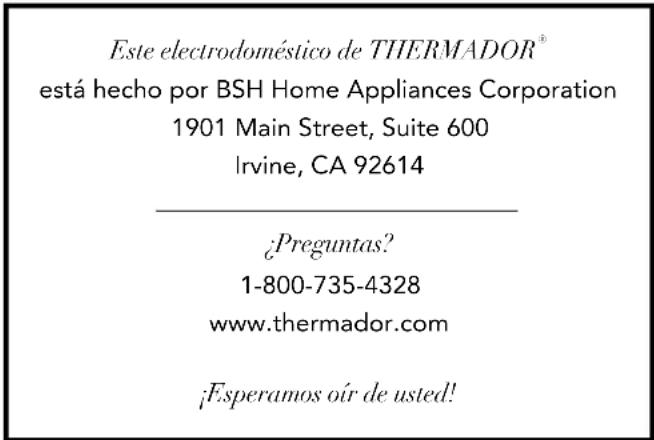 THERMADOR PRD486WLHU - PRECAUCION - 1