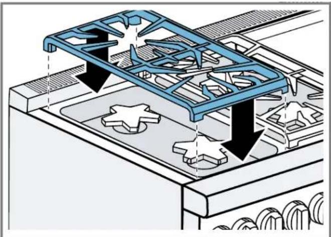 THERMADOR PRD48WLSGU - Placer les grilles de brûleur - 1