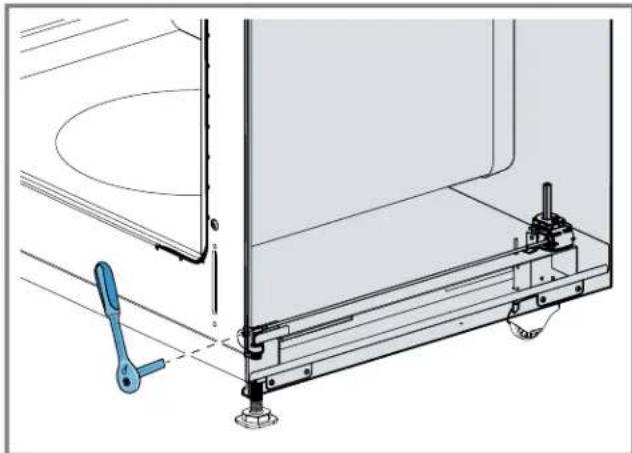 THERMADOR PRD48WLSGU - Ajustar las patas niveladoras para los modelos de 60" - 1
