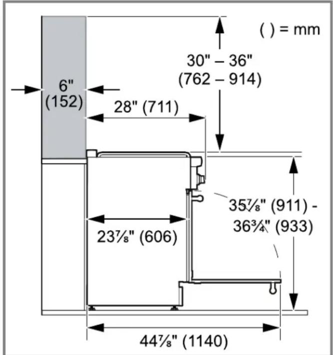 THERMADOR PRD48WLSGU - Distancias laterales - 1