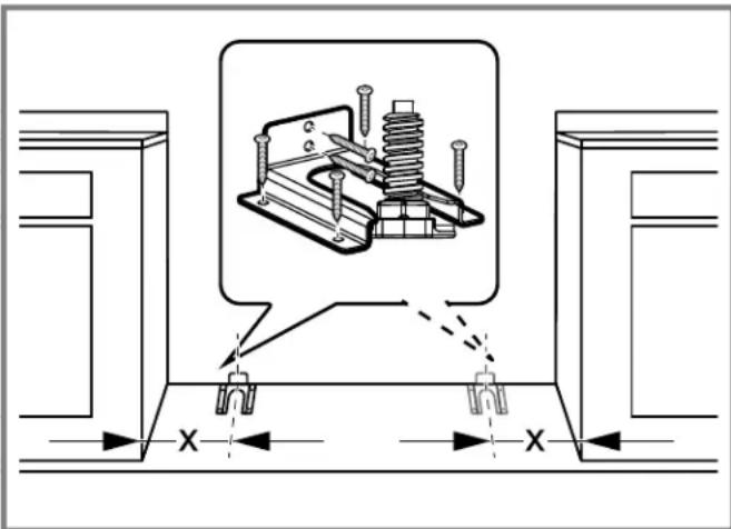 THERMADOR PRD48WLSGU - Anti-tip bracket location - 1