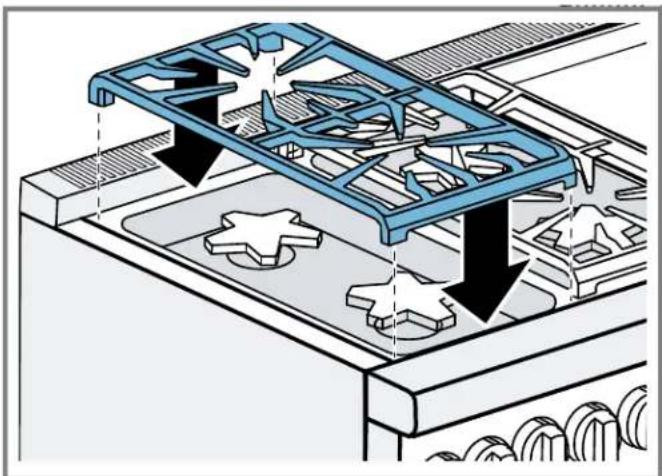 THERMADOR PRD48WLSGU - Placing the burner grates - 1