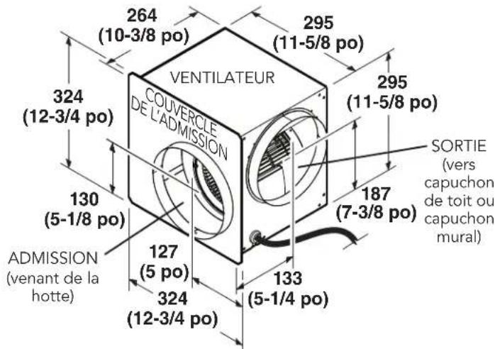 THERMADOR VTD600P - INSTALLATION DU VENTILATEUR FLEXIBLE À DISTANCE - 1