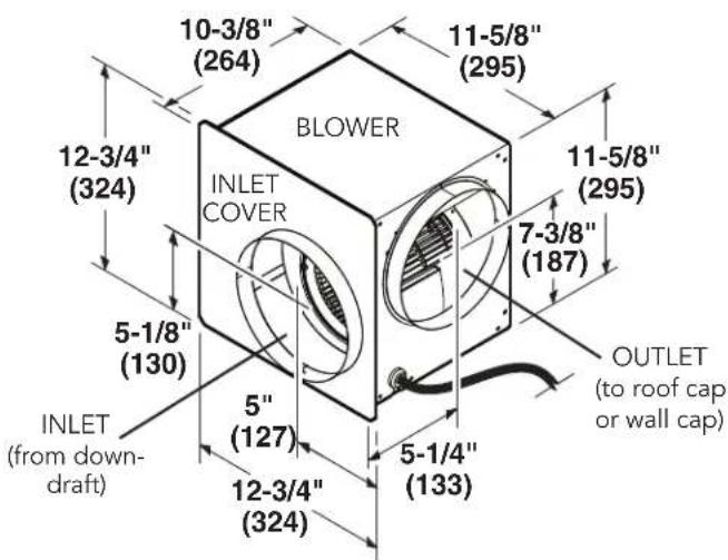 THERMADOR VTD600P - INSTALL FLEXIBLE BLOWER IN REMOTE LOCATION - 1