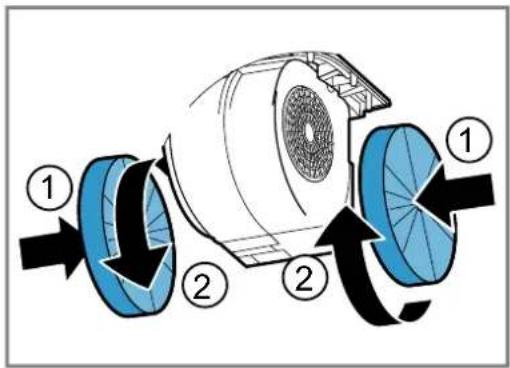 SIEMENS LC95KA670 - Fitting odour filters - 1