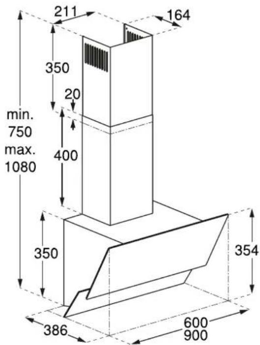 SIEMENS LC95KA670 - Dimensions de l'appareil - 1