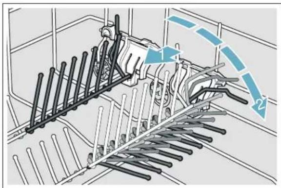 GAGGENAU DF481763F - Fold down the flip tines as follows: - 1