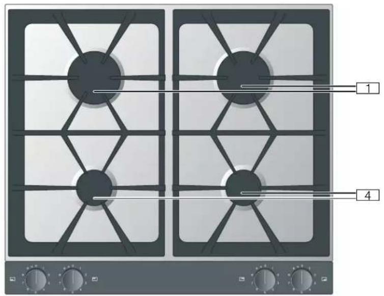 GAGGENAU VG264220CA - Placa de cocción de gas - 1