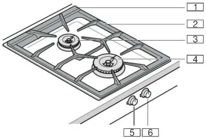 GAGGENAU VG425211CA - Table de cuisson gaz - 1