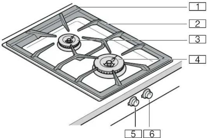 GAGGENAU VG425211CA - Placa de cocccion de gas - 1