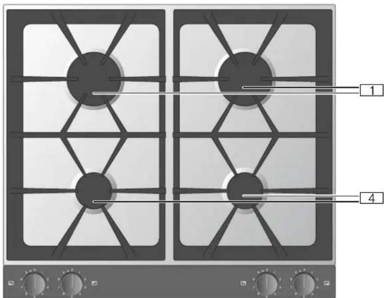 GAGGENAU VG232220DE - Gaskookplaat - 1