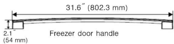 BOSCH B21CT80SNS - Difference between the freezer and the refrigerator door handle - 2