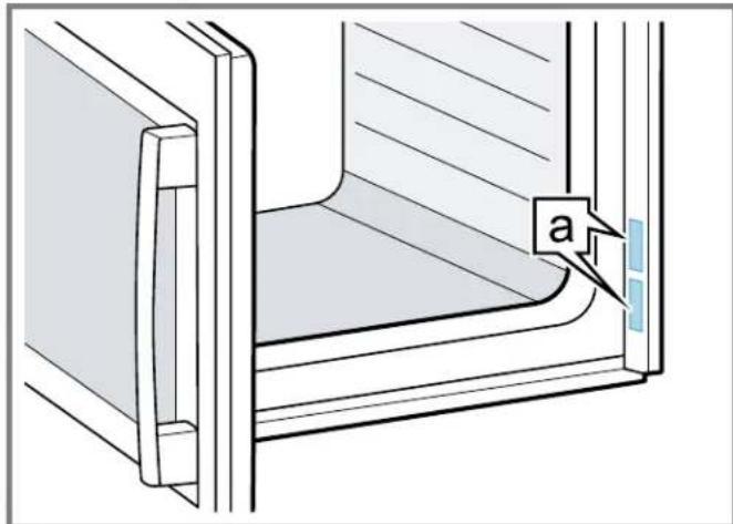 BOSCH HBL8443UC - Single oven side hinge rating plate - 1