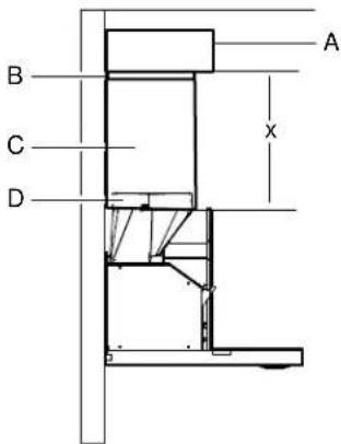 BOSCH HCP30E52UC - Mounting the recirculation model (only for circulating-air mode) - 2
