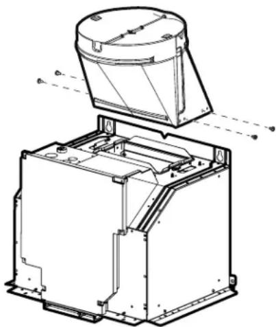 BOSCH HCP30E52UC - Mounting the back-pressure flap - 1