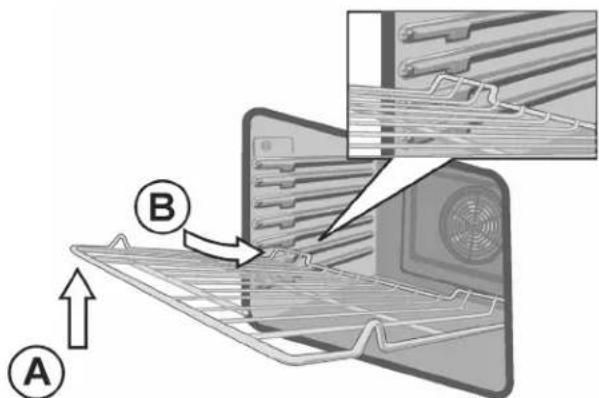BOSCH HBN5451UC - To insert the flat rack into the oven: - 1