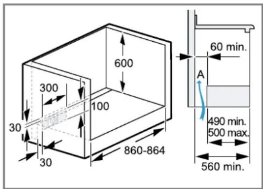 BOSCH VGD553FB0 - Installation below a worktop - 1