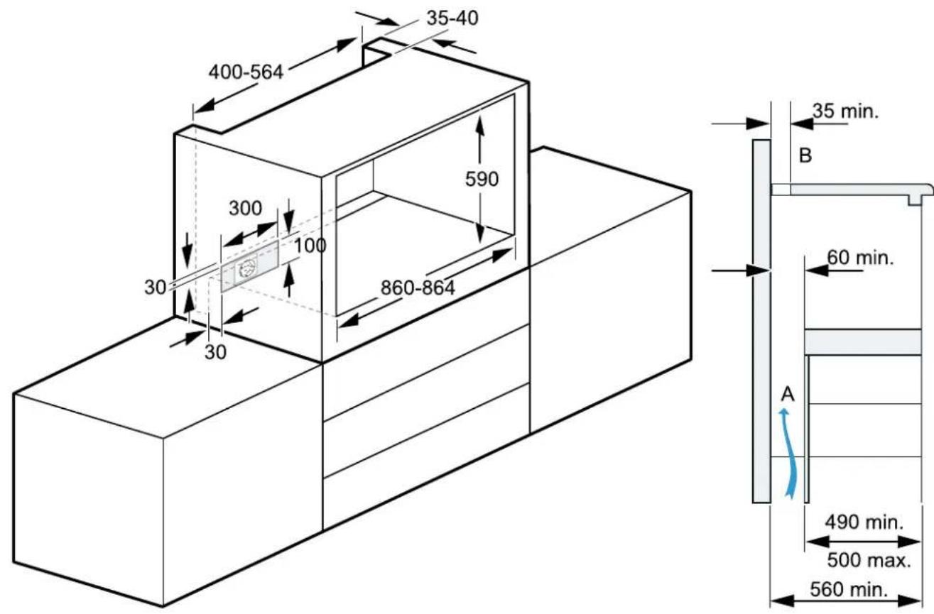 BOSCH VGD553FB0 - Installation in a tall unit - 1