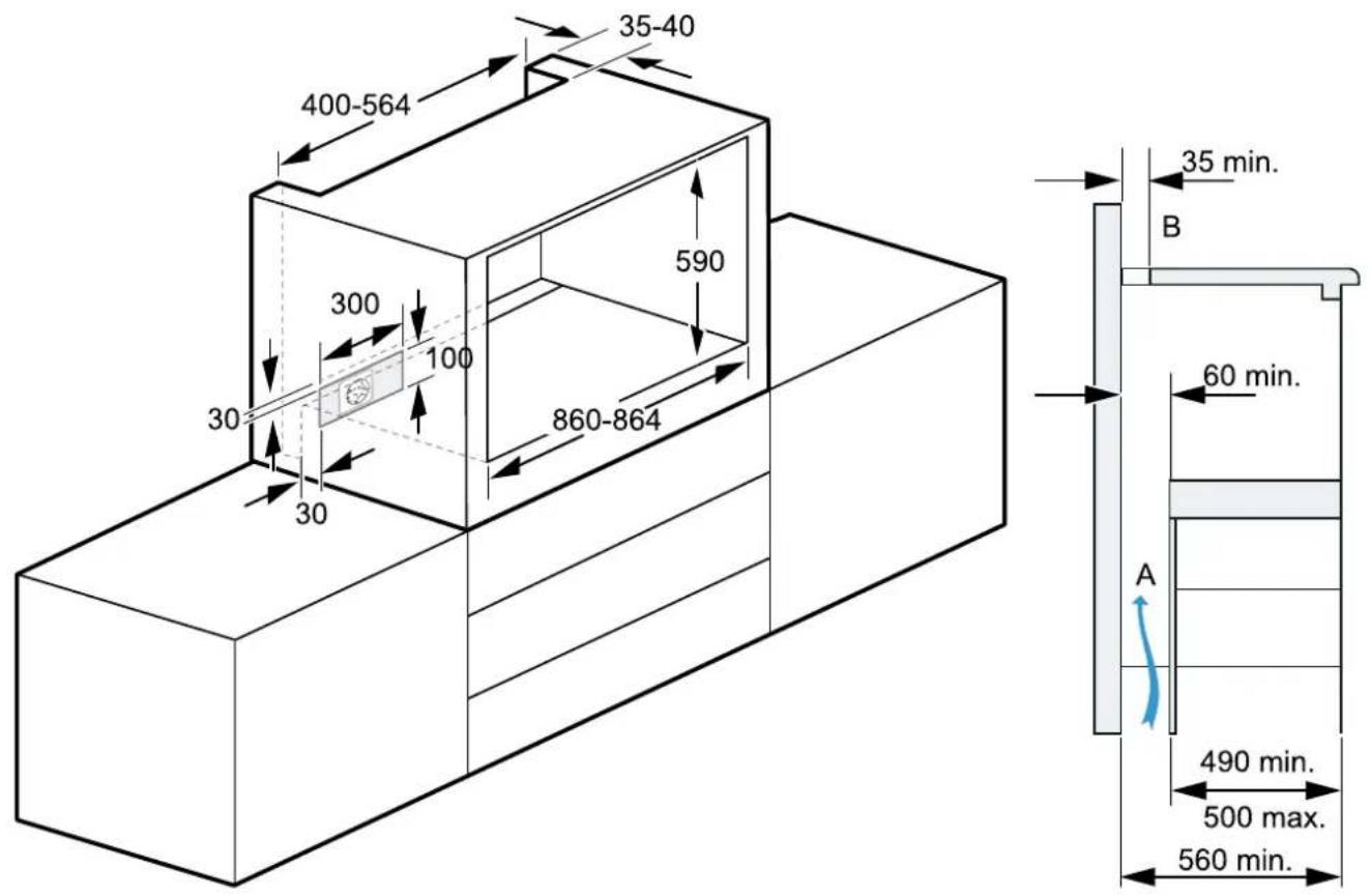 BOSCH VGD553FB0 - Installation dans un meuble haut - 1
