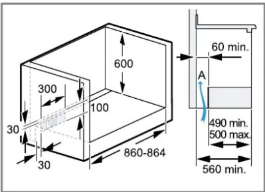 BOSCH VGD553FB0 - Installation sous un plan de travail - 1