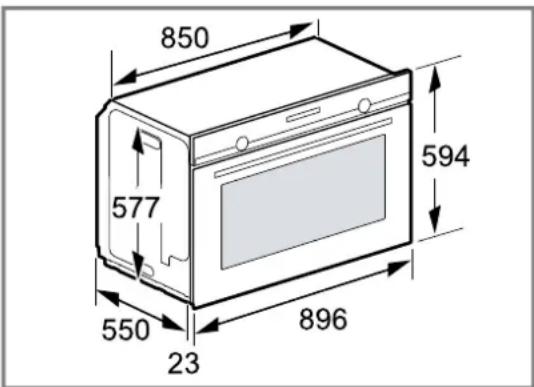 BOSCH VGD553FB0 - Dimensions de l'appareil - 1