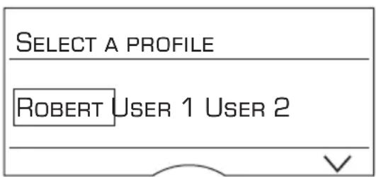 BOSCH TES803M9GB - Calling up a user profile - 1