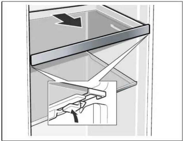 BOSCH B09IB81NSP - Taking out the extendable glass shelf - 1