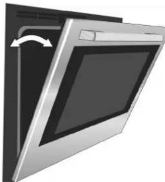 BOSCH HSLP751UC - To remove the oven door: - 2