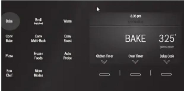BOSCH HSLP751UC - Setting the Cooking Mode and Temperature - 1
