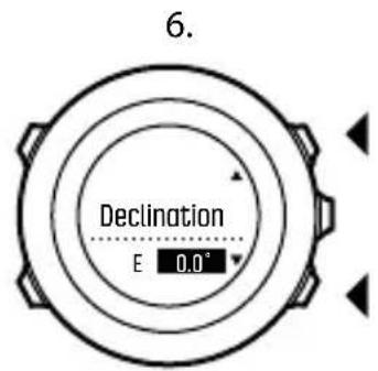 SUUNTO Ambit 3 Run 1.0 - Paramétrage de la déclinaison - 4