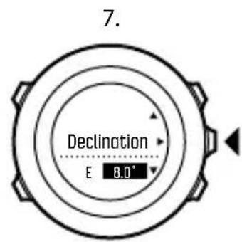 SUUNTO Ambit 3 Run 1.0 - Paramétrage de la déclinaison - 5