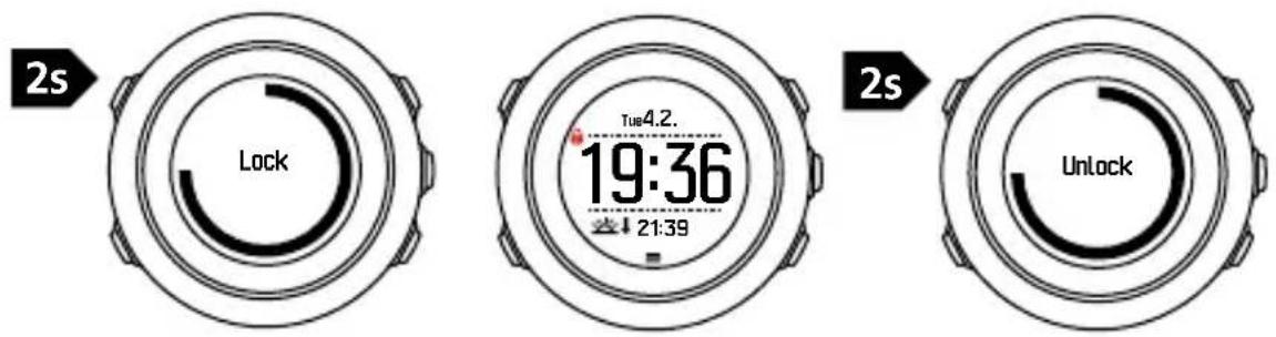 SUUNTO Traverse Alpha - Verrouillage des boutons - 1