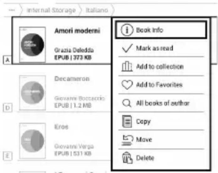 POCKETBOOK Basic Lux 2 - Menu contextuel... - 1