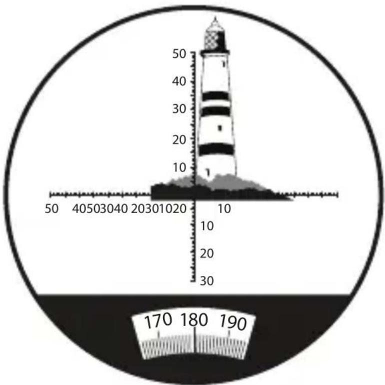MINOX MD 7x42 C - How to Measure the Angular Elevation by the Vertical Scale Value on the MIL Reticle - 1
