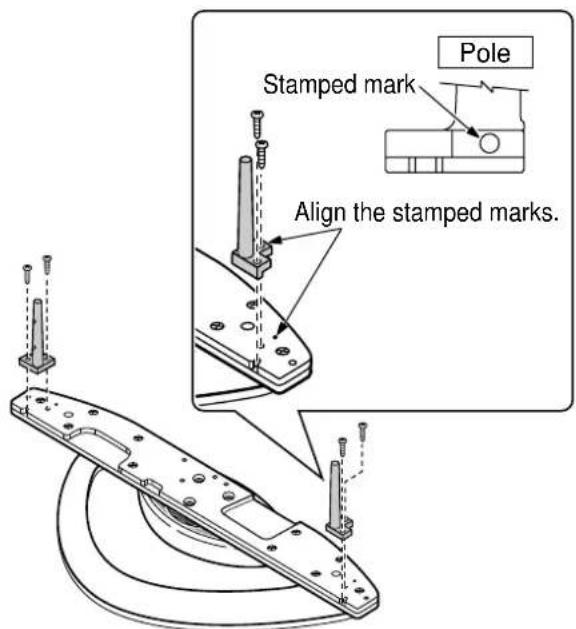 PANASONIC TYST10H - Attach the poles. - 2